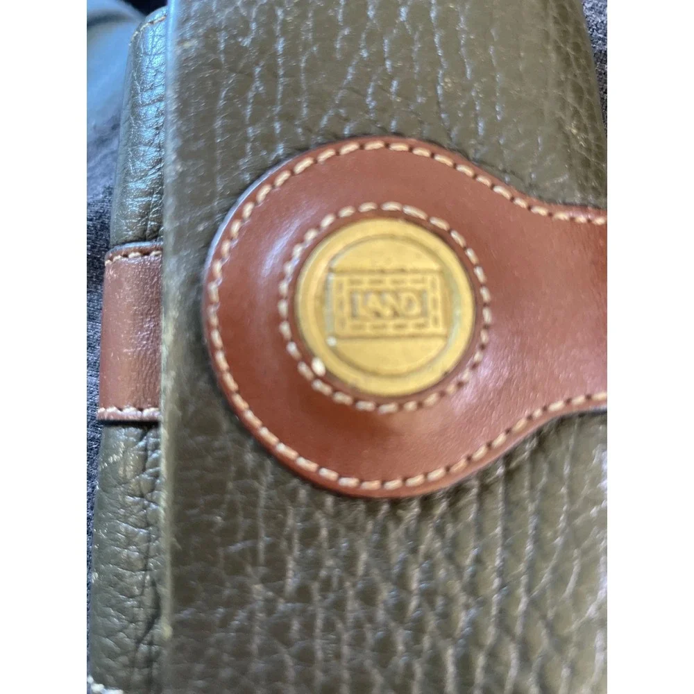 LAND Leather vintage Key Wallet Clips 5 keys holder made in Columbia green brown